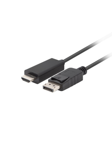 Lanberg CA-DPHD-11CC-0010-BK cambiador de género para cable DisplayPort HDMI Negro