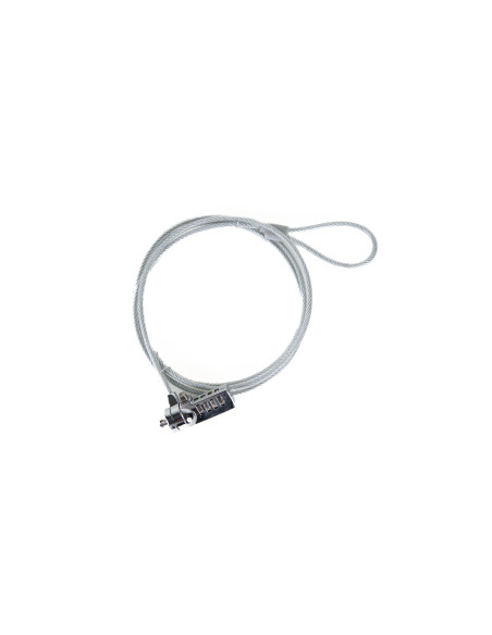 iggual Secure 4D cable antirrobo Plata 1,5 m