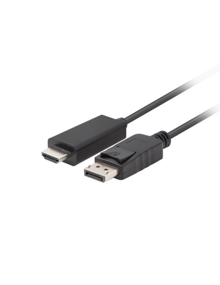 Lanberg CA-DPHD-11CC-0050-BK cambiador de género para cable DisplayPort HDMI Negro