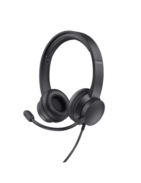 Trust HS-201 Auriculares Alámbrico Diadema Oficina Centro de llamadas USB tipo A Negro