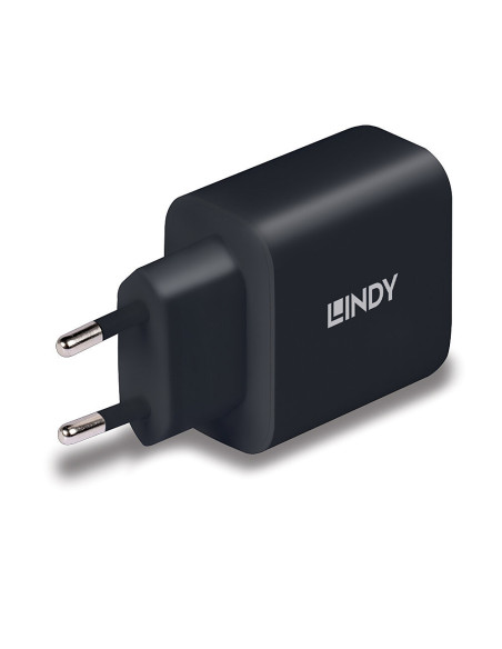 Lindy 73426 cargador de dispositivo móvil Universal Negro Corriente alterna Carga rápida Interior