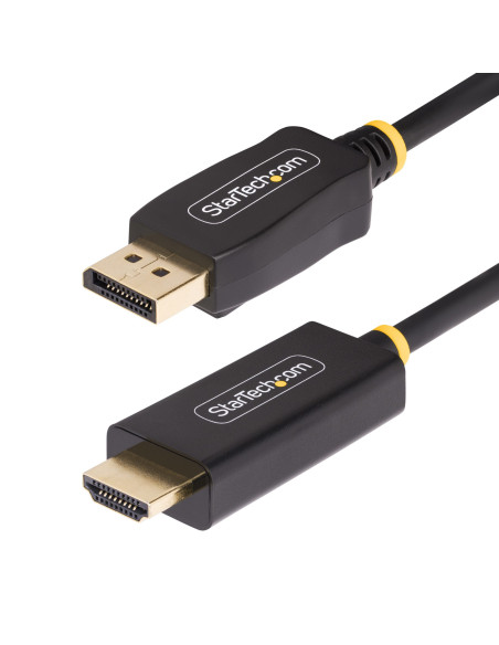 StarTech.com Cable Adaptador DisplayPort a HDMI de 2m - 4K 60Hz con HDR - Cable DP a HDMI 2.0b - Conversor Activo de Vídeo -