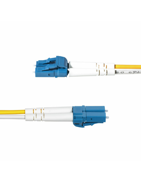 StarTech.com Cable de Fibra Óptica Dúplex LC a LC (UPC) OS2 Monomodo de 2m - 9 125µm - 100G - Resistente a Dobleces - Low