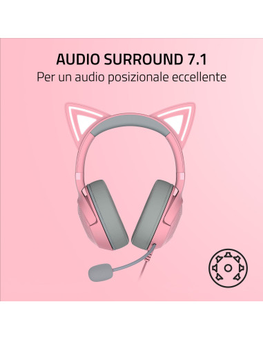 Razer RZ04-04730200-R3M1 auricular y casco Auriculares Alámbrico Diadema Llamadas Música Rosa
