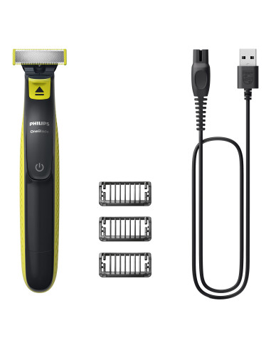 Philips Norelco OneBlade QP2724 10 afeitadora Máquina de afeitar de láminas Recortadora Gris, Cal