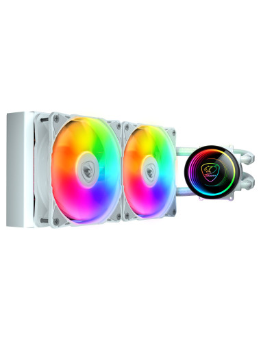 COUGAR CGR-PSDELRGB-W-240 Carcasa del ordenador Sistema de refrigeración líquida todo en uno Blanco