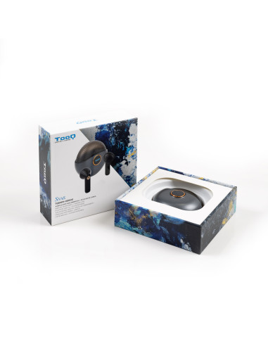 TooQ Snail Auriculares Inalámbricos + Micrófono Bluetooth con Estuche de Carga, Gris Negros