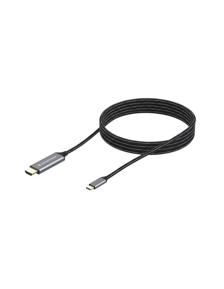 Conceptronic ABBY10G adaptador de cable de vídeo 2 m USB Tipo C HDMI Gris