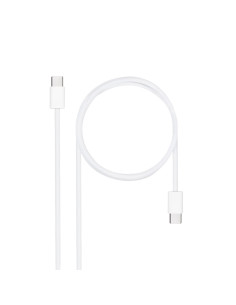 Nanocable Cable USB-C 2.0 60W 3A, USB-C M-USB-C M, Blanco, 2 m