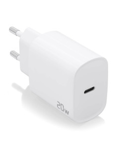 AISENS Cargador USB-C PD3.0 1 Puerto 1xUSB-C 20W, Blanco