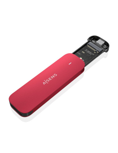 AISENS ASM2-027RED caja para disco duro externo Caja externa para unidad de estado sólido (SSD) Rojo M.2