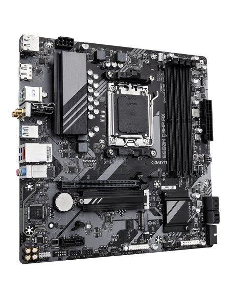 GIGABYTE B650M D3HP AX Placa base - AMD Ryzen serie 9000, VRM de 5+2+2 fases, hasta 8000 MHz DDR5 (OC), 2xPCIe 4.0 M.2, WIFI