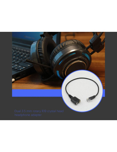 Equip 147944 cable de audio 0,25 m RJ-9 2 x 3.5mm Negro