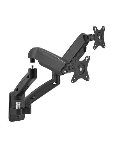 AISENS Soporte De Pared Pro Contrapeso Giratorio E Inclinable Para Monitor tv 9kg (3 Pivotes, 2 Brazos) De 17-32, Negro