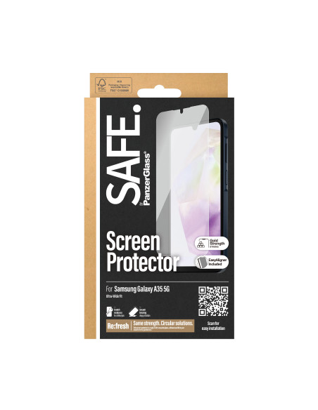 PanzerGlass SAFE. by ® Screen Protector Samsung Galaxy A35 5G | Ultra-Wide Fit w. EasyAligner Protector de pantalla 1 pieza(s)