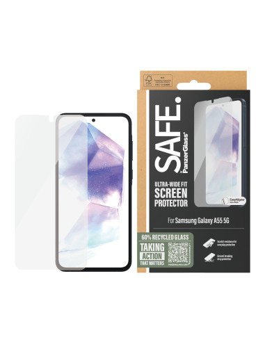 PanzerGlass SAFE. by ® Screen Protector Samsung Galaxy A55 5G | Ultra-Wide Fit w. EasyAligner Protector de pantalla 1 pieza(s)