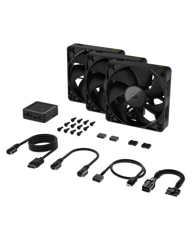 Corsair iCUE LINK RX120 Carcasa del ordenador Ventilador 12 cm Negro 3 pieza(s)