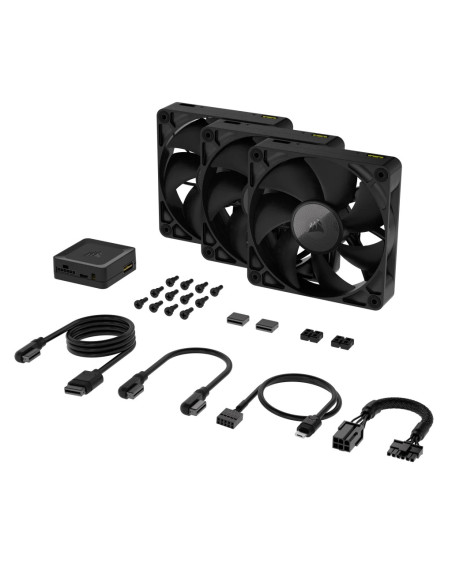 Corsair iCUE LINK RX120 Carcasa del ordenador Ventilador 12 cm Negro 3 pieza(s)