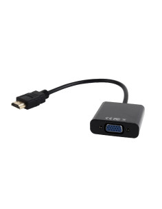Gembird A-HDMI-VGA-03 adaptador de cable de vídeo 0,15 m HDMI tipo A (Estándar) VGA (D-Sub) Negro