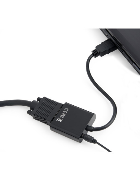 Gembird A-HDMI-VGA-03 adaptador de cable de vídeo 0,15 m HDMI tipo A (Estándar) VGA (D-Sub) Negro
