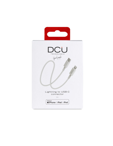 DCU Advance Tecnologic 34101300 cable de conector Lightning 1 m Blanco