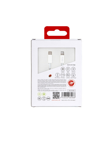 DCU Advance Tecnologic 34101300 cable de conector Lightning 1 m Blanco