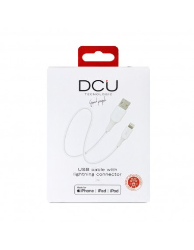 DCU Advance Tecnologic 34101290 cable de conector Lightning 1 m Blanco