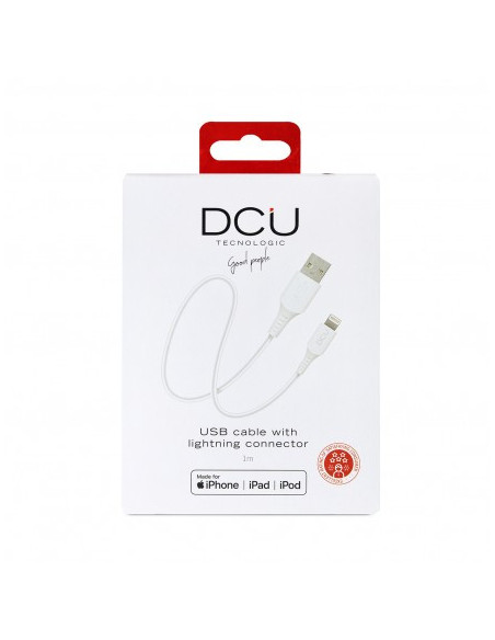 DCU Advance Tecnologic 34101290 cable de conector Lightning 1 m Blanco