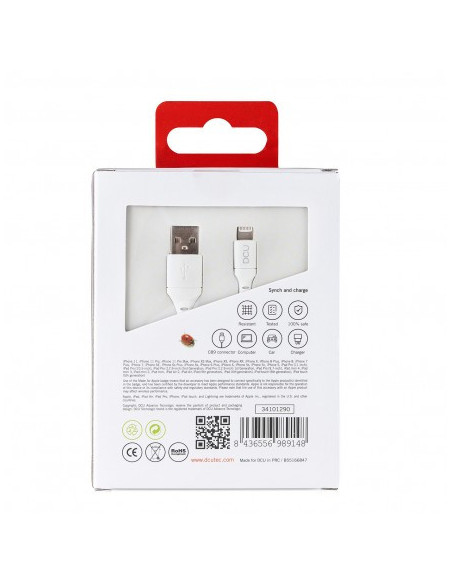 DCU Advance Tecnologic 34101290 cable de conector Lightning 1 m Blanco