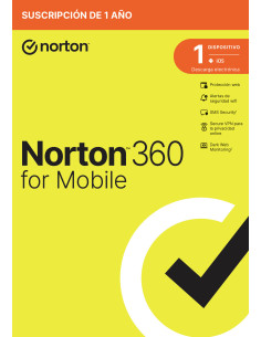 Norton 360 Mobile Seguridad de antivirus Base Portugués 1 licencia(s) 1 año(s)