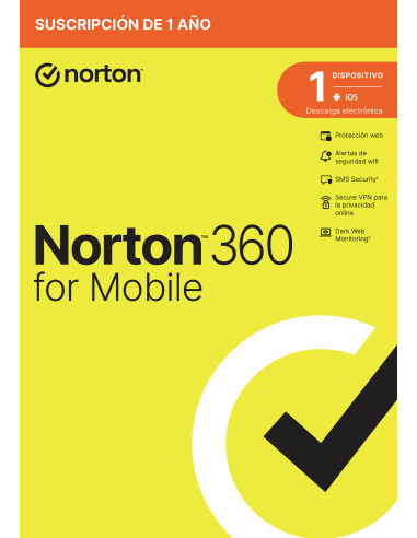 Norton 360 Mobile Seguridad de antivirus Base Portugués 1 licencia(s) 1 año(s)