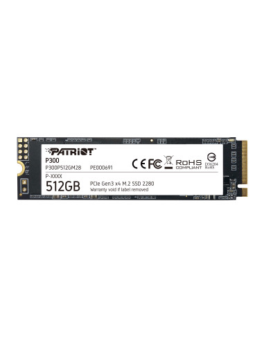 Patriot Memory P300P512GM28 unidad de estado sólido 512 GB M.2 PCI Express NVMe
