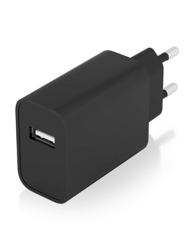 AISENS Cargador USB 10W alta eficiencia, 5V 2A, Negro