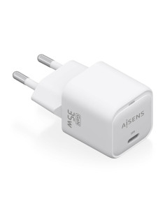 AISENS Cargador GaN 35W, 1xUSB-C PD3.0 QC4.0, Blanco