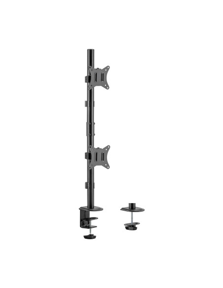 AISENS Soporte de mesa eco giratorio e inclinable para 2 Monitor TV 9kg de 17-32, Negro