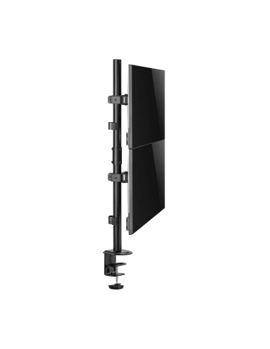 AISENS Soporte de mesa eco giratorio e inclinable para 2 Monitor TV 9kg de 17-32, Negro