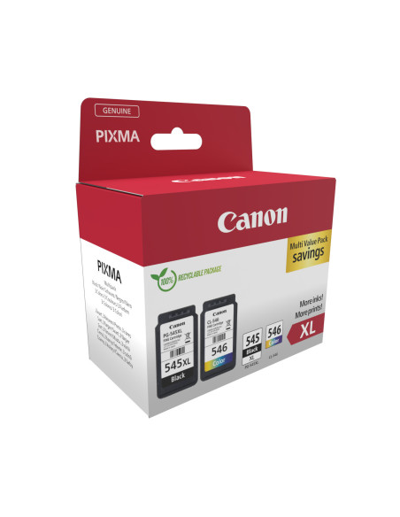Canon 8286B012 cartucho de tinta 2 pieza(s) Original Alto rendimiento (XL) Negro, Cian, Magenta, Amarillo