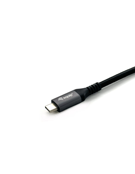 Equip 128370 Cable de extensión USB 3.2 Gen 2 C a C, M F, 0,5m, 4K 60Hz, 10Gbps, Negro