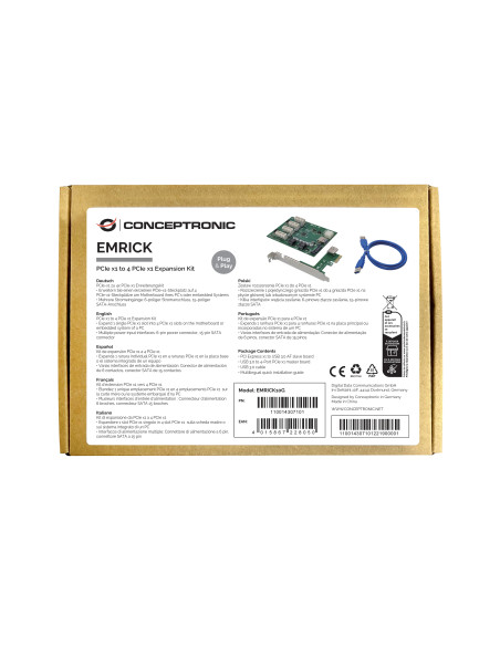 Conceptronic EMRICK10G tarjeta y adaptador de interfaz Interno PCIe