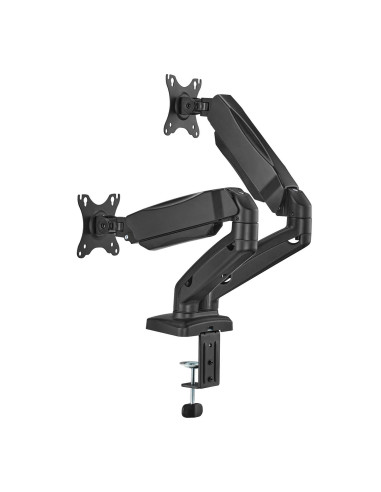 AISENS Soporte De Mesa Pro Contrapeso Giratorio E Inclinable Para Monitor TV 9kg (3 Pivotes, 2 Brazos) De 17-32, Negro