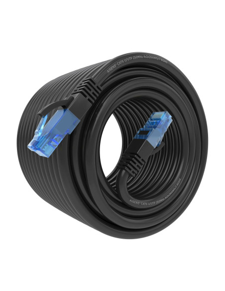 AISENS Cable De Red Latiguillo RJ45 Cat.6 UTP AWG26 CCA, Negro, 15 m