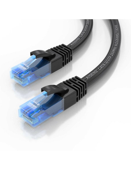 AISENS Cable De Red Latiguillo RJ45 Cat.6 UTP AWG26 CCA, Negro, 25 cm