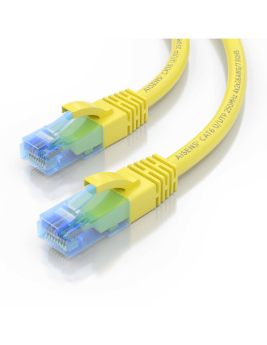 AISENS Cable De Red Latiguillo RJ45 Cat.6 UTP AWG26 CCA, Amarillo, 1.5 m