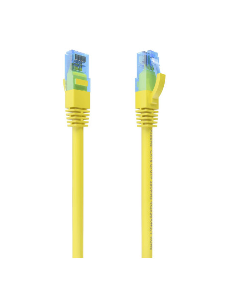 AISENS Cable De Red Latiguillo RJ45 Cat.6 UTP AWG26 CCA, Amarillo, 0.5 m