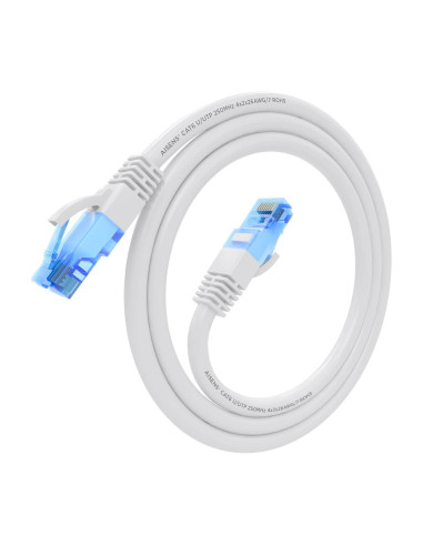 AISENS Cable De Red Latiguillo RJ45 Cat.6 UTP AWG26 CCA, Blanco, 0.75 m