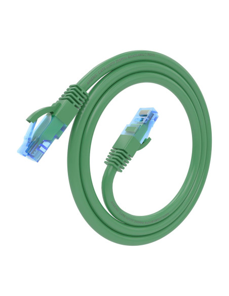 AISENS Cable De Red Latiguillo RJ45 Cat.6 UTP AWG26 CCA, Verde, 0.75 m