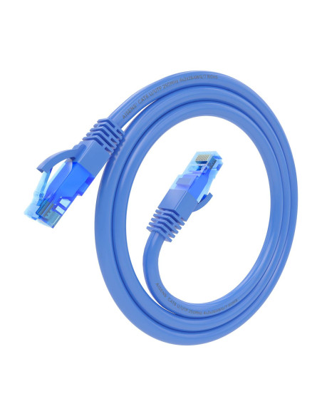 AISENS Cable De Red Latiguillo RJ45 Cat.6 UTP AWG26 CCA, Azul, 0.5 m