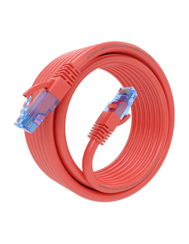 AISENS Cable De Red Latiguillo RJ45 Cat.6 UTP AWG26 CCA, Rojo, 5.0 m