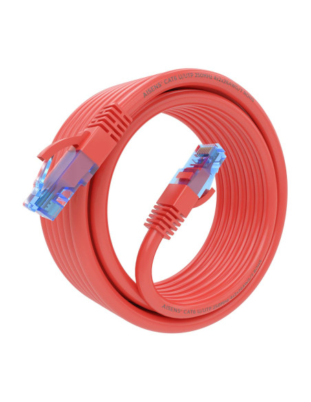 AISENS Cable De Red Latiguillo RJ45 Cat.6 UTP AWG26 CCA, Rojo, 4.0 m