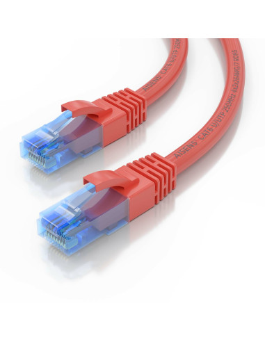 AISENS Cable De Red Latiguillo RJ45 Cat.6 UTP AWG26 CCA, Rojo, 0.75 m